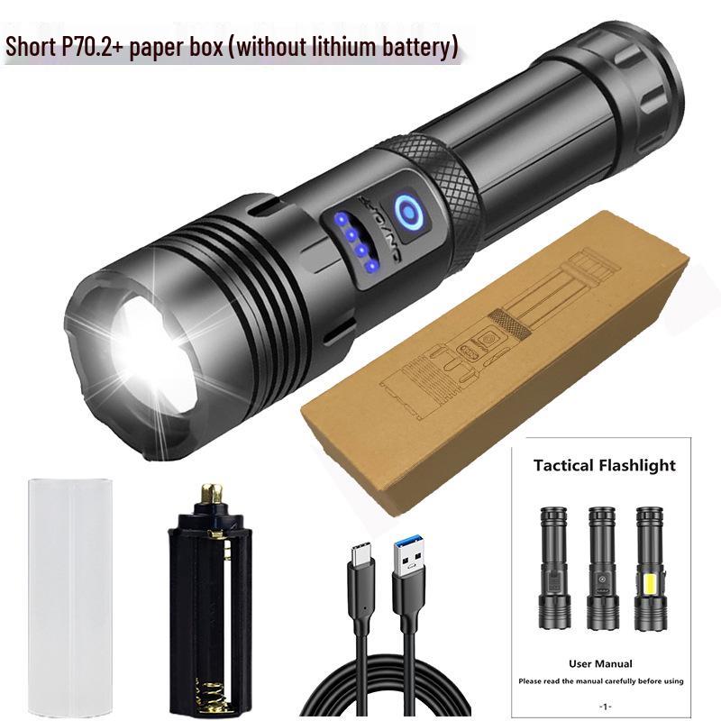 High-Powered Outdoor Flashlight - XHP160 & P90/P70 Emergency Rechargeable Camping Light