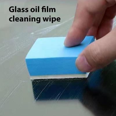 Car Glass Oil Film Cleaning Sponge Wiper Polishing Sponges Car Windshield Wool Felt Brush Oil Dusty Removal Tools Accessories