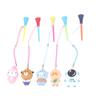 Plastic Tee Golf Tee With Rope Cartoon Pattern Anti-Lost Ball Rack