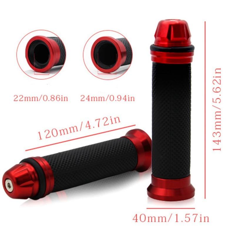 Fashion 1Pair Motorcycle Handle Grips Anti-Slip Handlebar Bar Bicycle Rubber Mountain Cycle