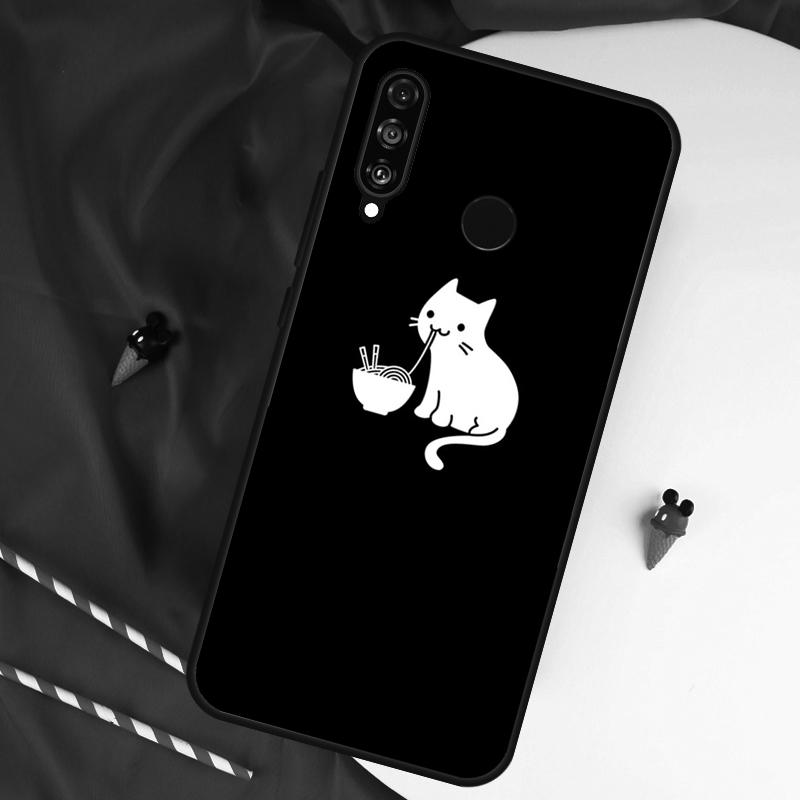 Cute Kawaii Cat For Huawei Nova 5T 12s 12i 11i Y90 Y70 Y60 Y61 Y91 Y72 9 10 SE P20 P40 Lite P60 P30 Pro Case