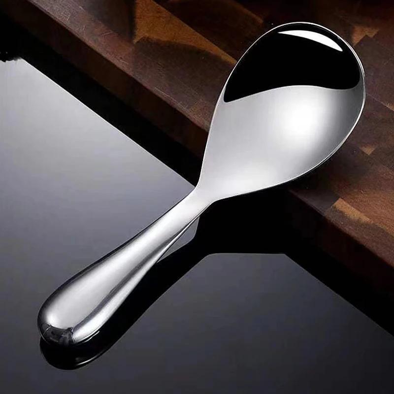Nonstick Rice Spoon 1/2/3Pcs Food Grade Thickened Stainless Steel Kitchen Utensil for Daily Rice Serving Home Cooking Use