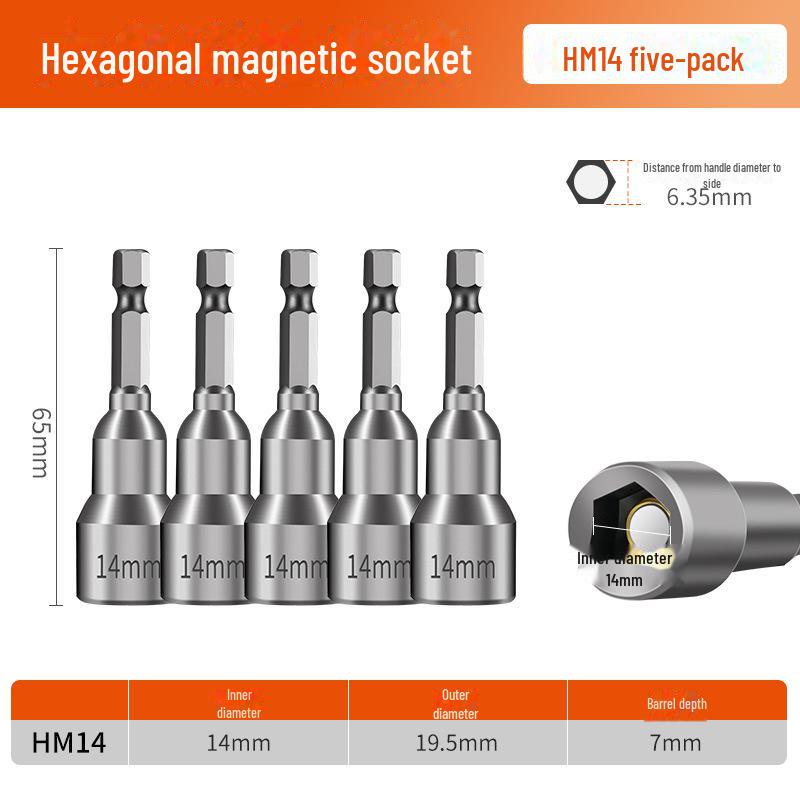 8mm Magnetic Hex Socket Head Drill and Wrench Tool Set