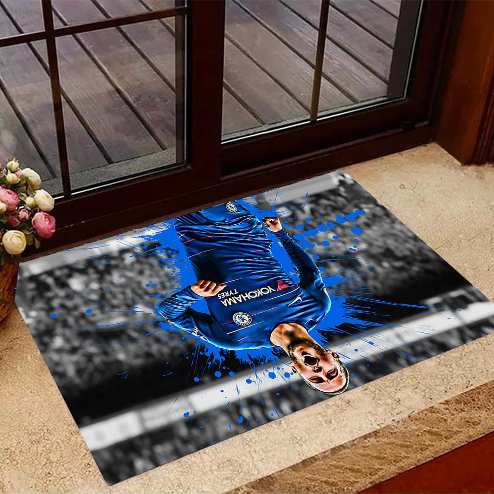 Blue Energy Soccer Player Area Rug Design for Outdoor Bedrooms Decorate room Dining Room Antislip Carpet Anime Office Decor Spiritual Gift