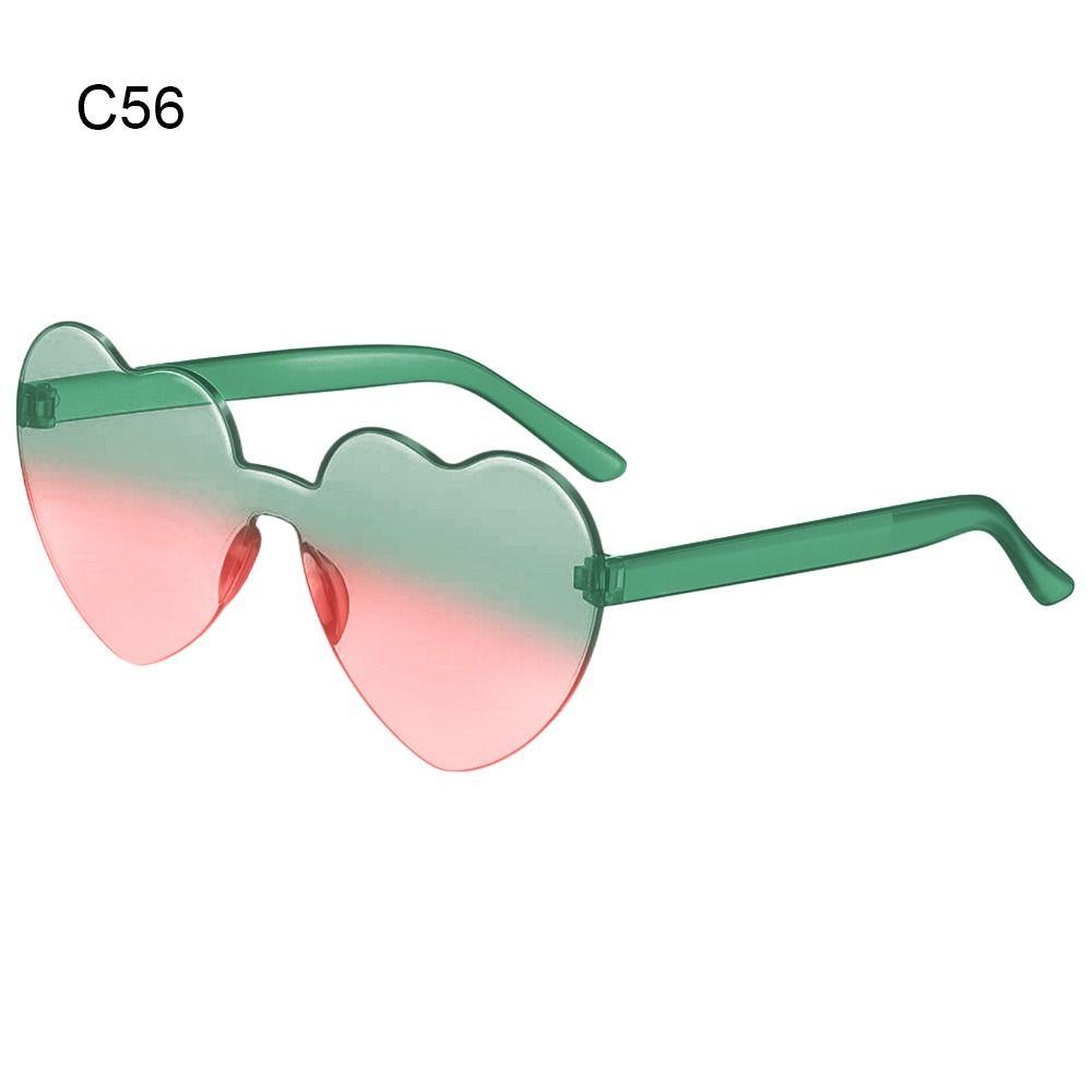 Heart-shaped Sunglasses Colorful Heart Glasses Gradient Lenses Candy Color Shades, Funny Party Sun Glasses for Adults