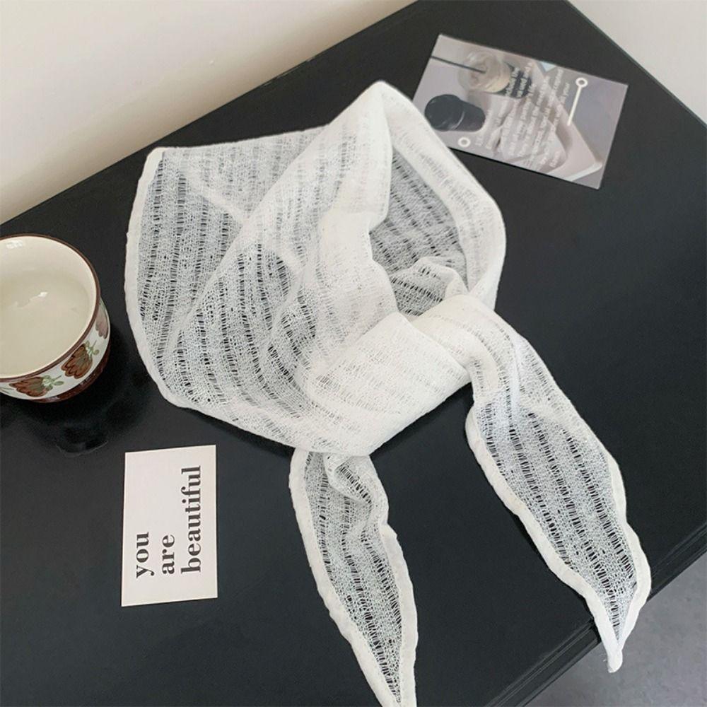 Pure Color Triangle Scarf Multicolor Neckerchief Trendy Head Wrap  Photo Props