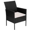 Gartenmöbel aus Polyrattan Set 4-in-1 Magnolia Schwarz Beige Kissen
