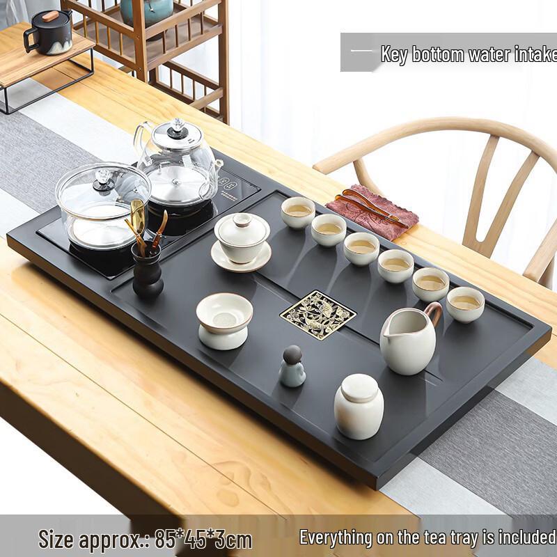 Hanton Automatic Black Gold Stone Tea Set