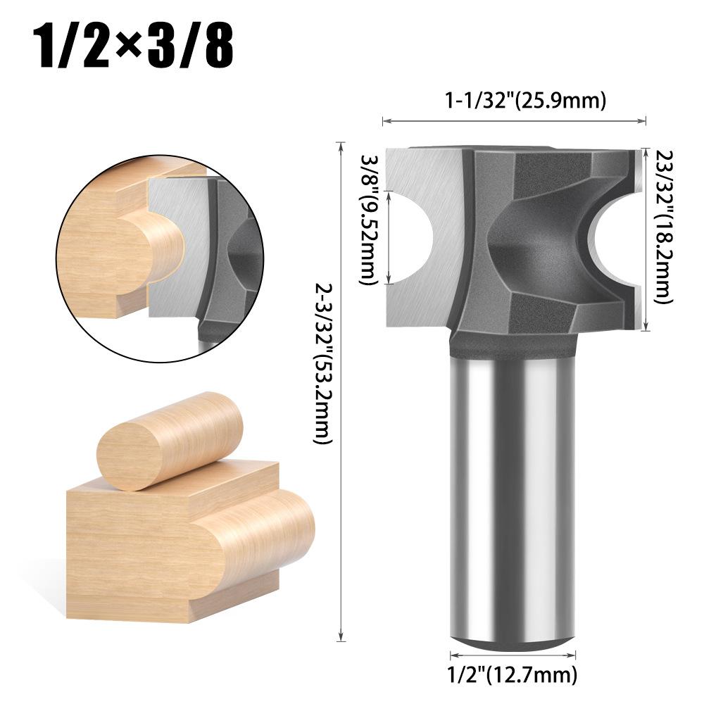 Semicircular Knife, Woodworking Positive Semicircular Knife, Arc Cutter Engraving Milling Cutter, Trimming Knife Fancy Knife 1/2 Handle 1/4 Handle