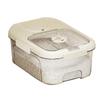 Rice Storage Box Transparent Sealed Press Type Magnetic Switch Kitchen Grain Storage Container for Dry Food Small Cream