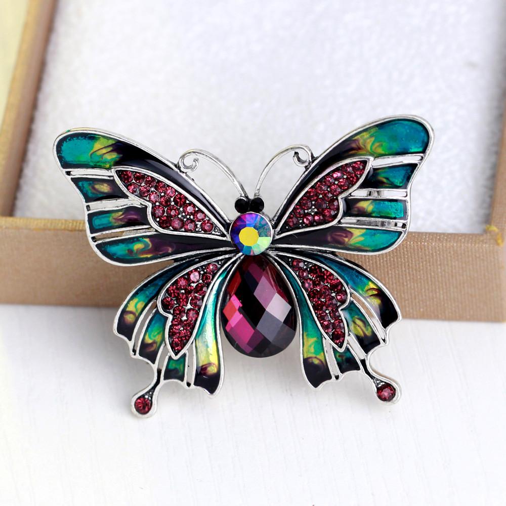Schmetterlings Broschen Pin Mit Strasssteinen Für Frauen Mode Accessoires