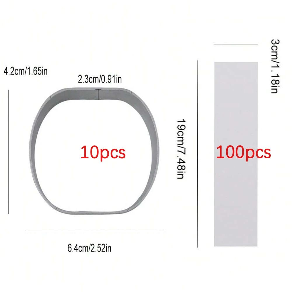 Oval Semi Raw Cheesecake Mold with Edge Baking Dessert Pudding Mousse Mold and Stainless Steel Cake Ring for Cooking Desserts