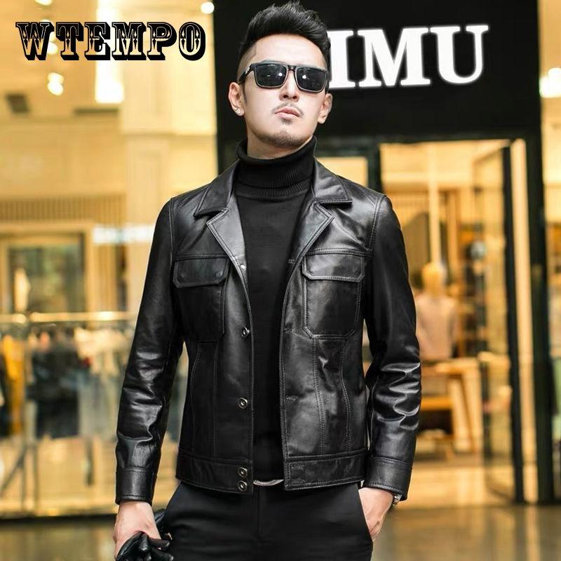 

Мода Городской Мужская куртка Осень и Зимняя мода Тенденция Slim Thickening Плюс Бархат Теплая куртка овчины