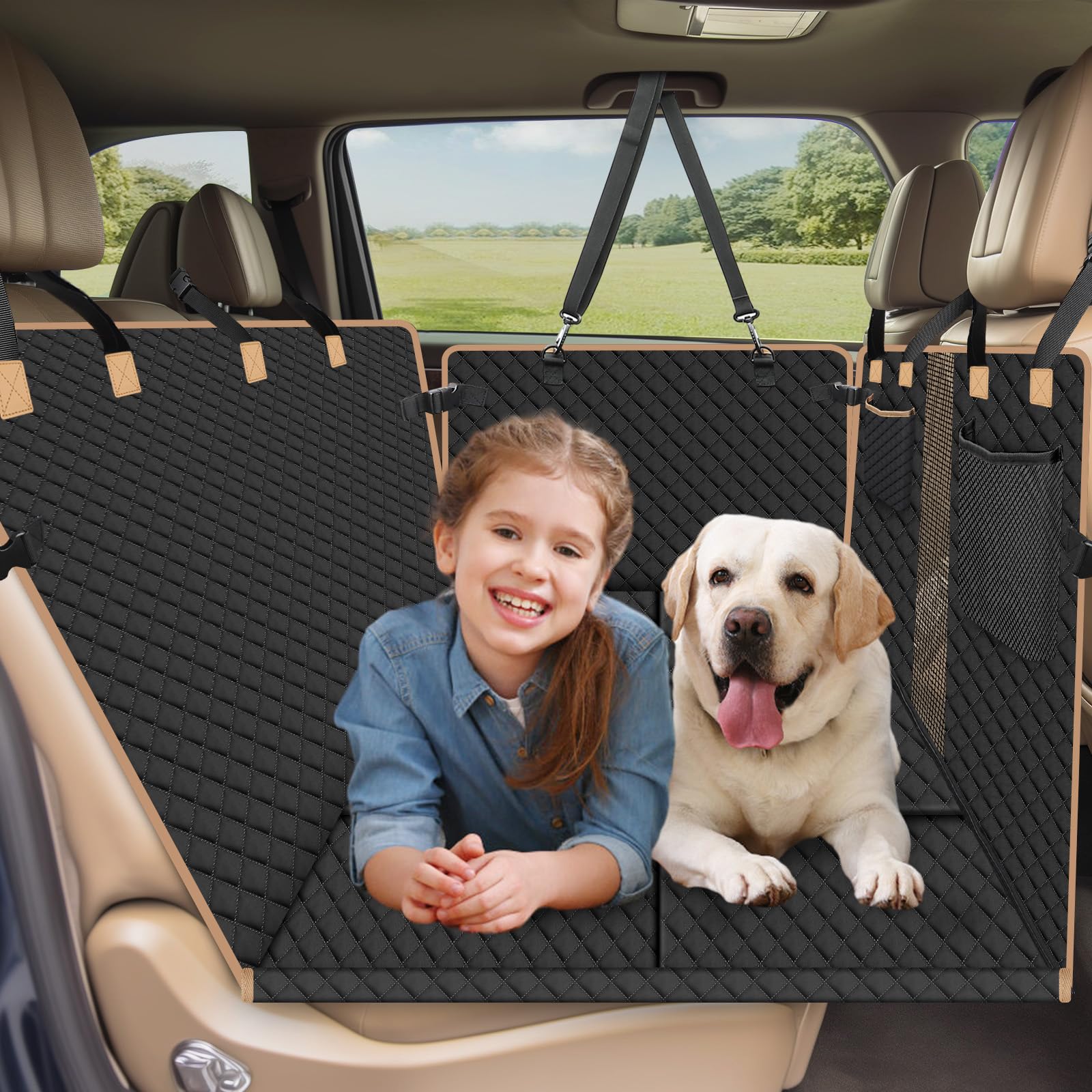 

Reiseresa Pet Drive Stable и Водонепроницаемый для Собачьей Машины от Всех Царапин, Легкий для Автомобиля с Ремнем Безопасности, Домашнее Животное в Автомобиле, Легко Видимое Сетчатое Окно, Свободное Сиденье, чёрный