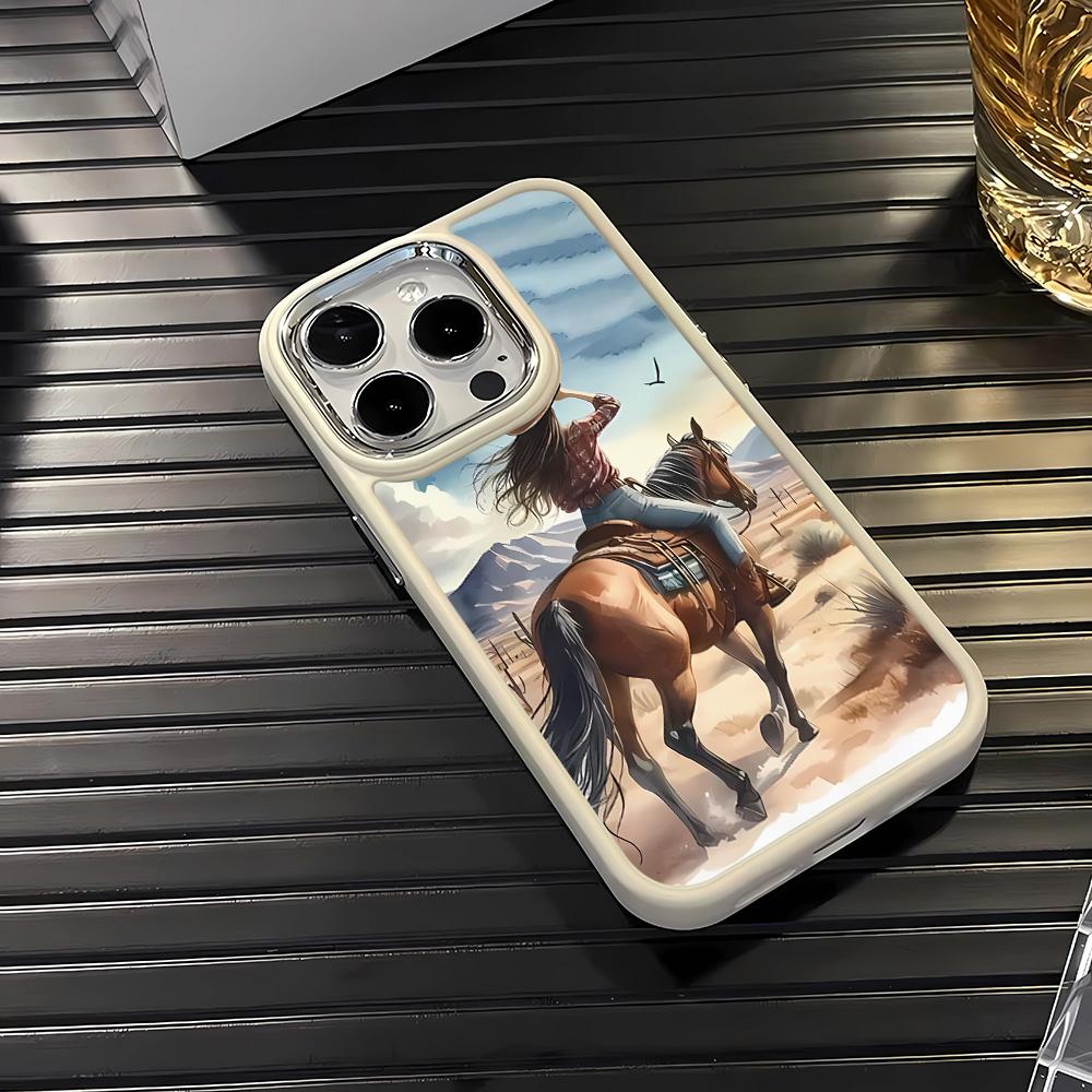 Beautiful woman riding a horse Phone Case For iPhone 16 11 12 13 14 15 Pro X XR XS Max 7 8 Plus