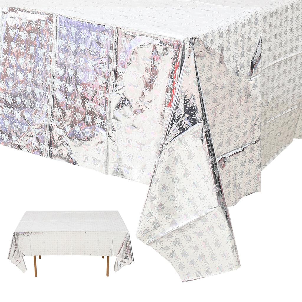Christmas Silver Tablecloth Christmas Decoration for Home 2024 Pendant Xmas Tablecloth Ornament Navidad Natal New Year Gift 2025