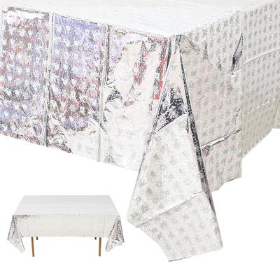 Christmas Silver Tablecloth Christmas Decoration for Home 2024 Pendant Xmas Tablecloth Ornament Navidad Natal New Year Gift 2025
