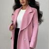 2025 Cross-border European and American Autumn New Cardigan Temperament Trench Coat Long Waist Fairy Hip Wrap Fashion Women's Clothing
