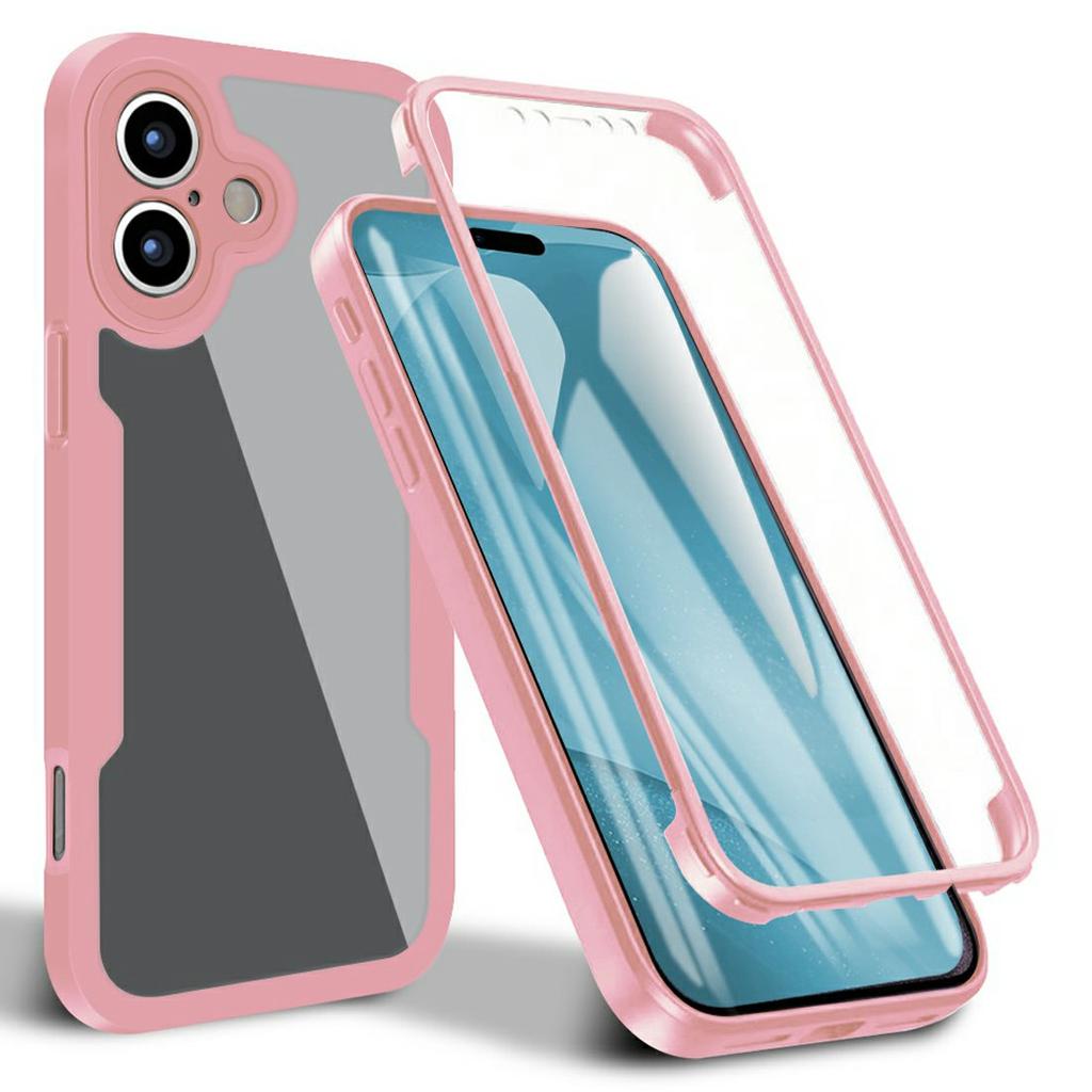 For iPhone 17 Case Acrylic+TPU Clear Phone Cover with PET Screen Film
