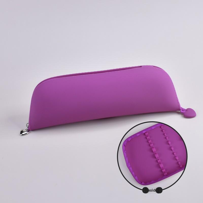 Silicone Makeup Brush Storage Bag with Zipper - Waterproof and Dust-proof for Storing Eyebrow Brush and Other Brushes When Traveling