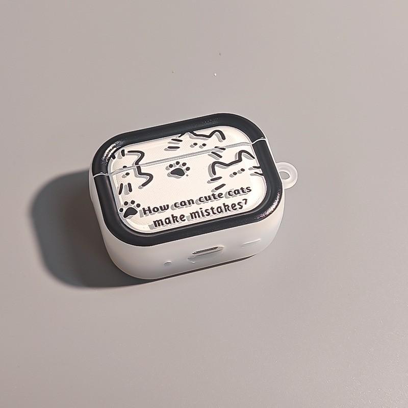ins simple cartoon black cat suitable for AirPods1 protective case pro1 earphone case Apple 1st generation earphone case