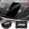 PVC Car Emblem Non-Slip Mat Dashboard Mobile Phone Pad For Jeep Renegade Compass Grand Cherokee Patriot Liberty Wrangler Rubicon