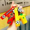 Vibrant Pvc Cartoon Football Jersey Keychain Perfect Gift For Couples