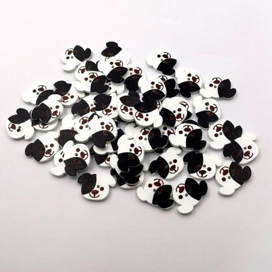 50Pcs Painted Buttons Bright Color Beautiful Easy Clean Not Easily Break Craft Buttons for Clothing