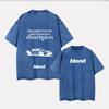 New Heavy Men's Washed Vintage Oversized T-Shirts Street Punk T Shirt women Harajuku Casual Cotton Short Sleeve Tee top