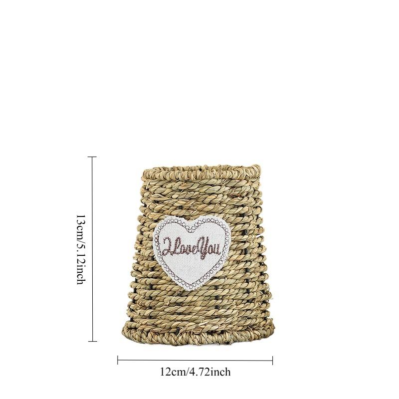 1pc Portable Flower Basket Arrangement Bamboo Storage Woven Willow Wicker Gift Rattan Home Decor