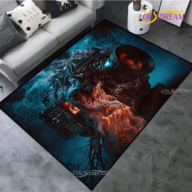 Vintage Camera carpet children play Rug living room bedroom Kitchen non-slip Mats Decor photography props birthday gift Alfombra