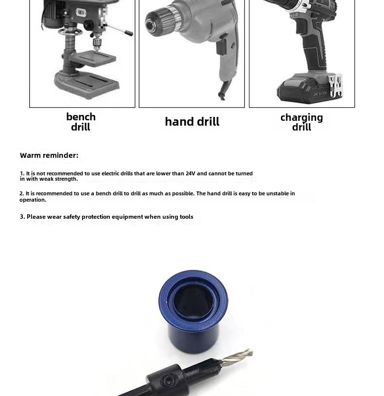 Hexagonal Handle Blue Limited Countersink Drill Bit for Woodworking and Screw Installation.