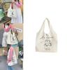 Adorable Cartoon Canvas Tote Bag For Girls With Cute Rabbit Shoulder Bag Design
