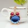 Zinc Alloy Crystal Owl Keychain Car Accessories Key Rings Women Keychains For Bag Keys Pendants Decoration Fashion 2019