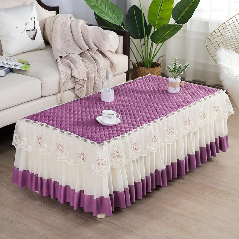 Modern Simple Household Tablecloth Processing Cotton And Linen Fabric Rectangular Peach Skin Velvet Table Cloth Coffee Table Cloth
