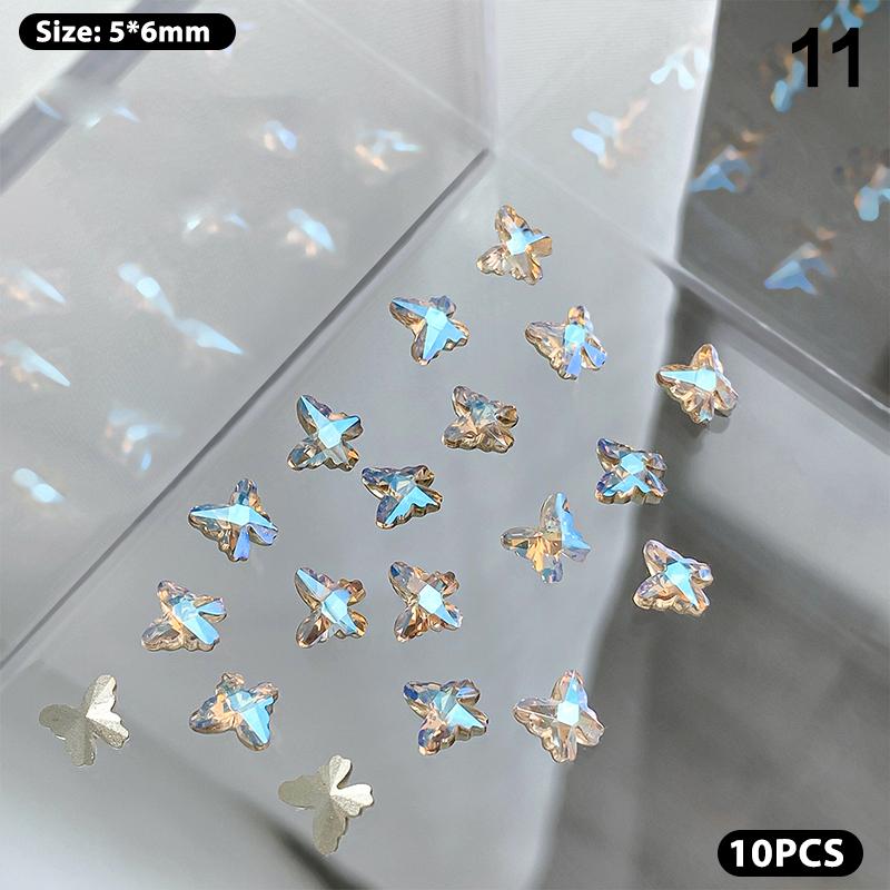 3D Schmetterling Super Flash Bottom Aurora Diamant 3D Nagel Dekoration Nagel Zubehör