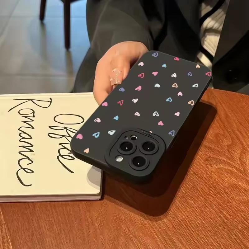 Colorful Small Love Heart Silicone Phone Case For Samsung Galaxy S25 S24 S23 Ultra S22 Plus S21 FE S20 A55 A54 A35 A15 Cover