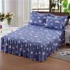 1pc Thickened Sanding Bedspread Soft Non-Slip King Queen Bed Skirt Wedding Fitted Sheet Cover No Pillowcase