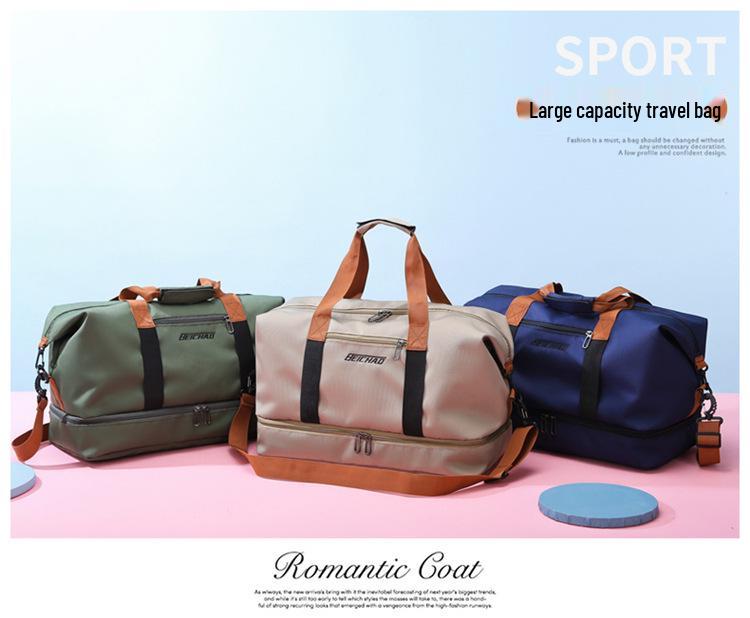 Large Capacity Canvas Travel Bag for Men and Women - Durable, Lightweight Luggage for Short Trips and Sports