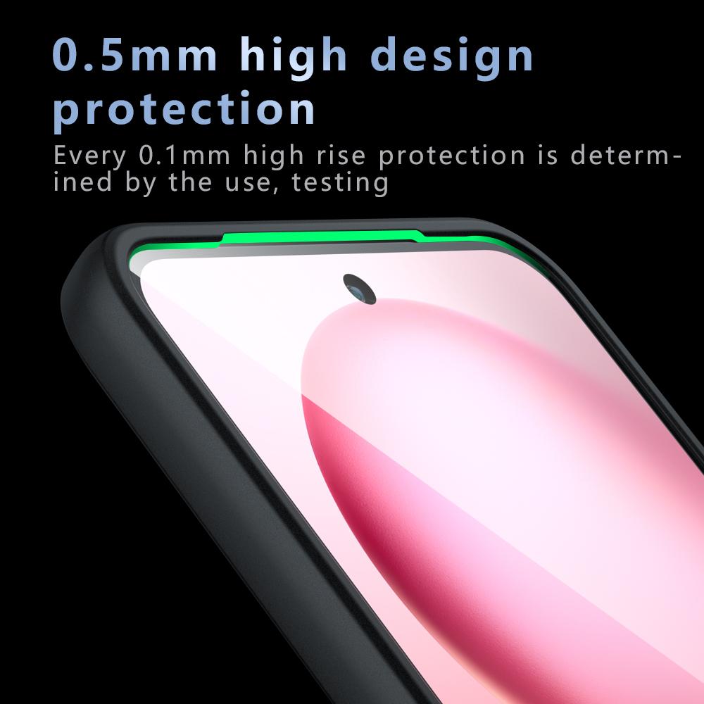 For vivo S30 5G Case Skin-Touch TPU + PC Matte Phone Back Cover, Transparent Black