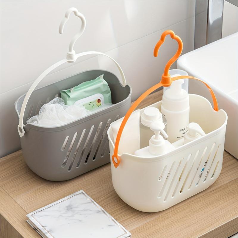 Plastic Hanging Storage Basket with Hook Open Bath Basket Home Supplies Drain Organizer Boxes Bathroom Kitchen Storage Supplies