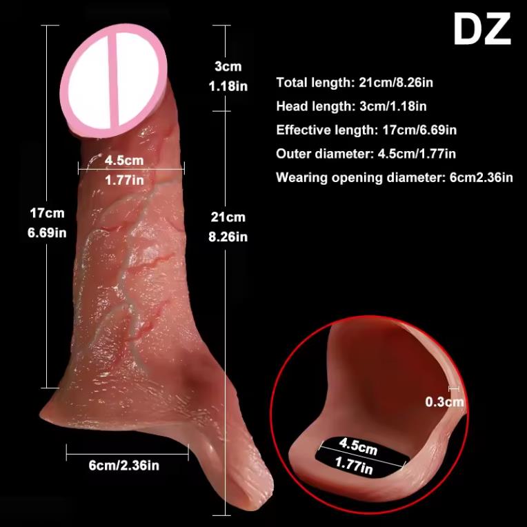 Men's Penis Enlargement Set Wolf Tooth Jj Set Meat Set Sleeve Reuseable Silicone Sex Toys Adult Toys Lock Sperm Ring Sex Toys