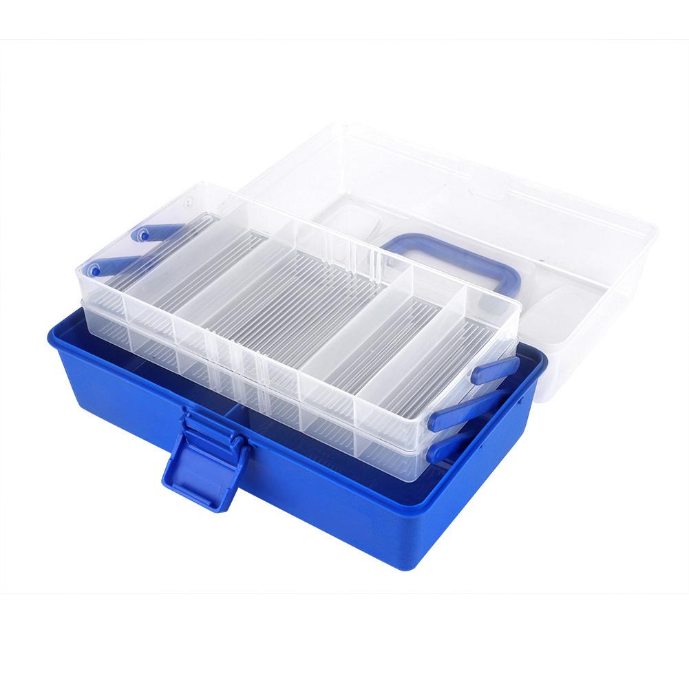3 Layers Plastic Fishing Tackle Accessory Storage Hodler Box for Lures Hooks