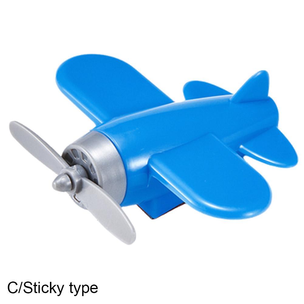 Small Airplane Ornament Car Rearview Mirror Electric Motorcycle Wind Powered Rotating Small Aircraft Helmet Decor Accessories