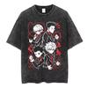 Hunter X Hunter Gon Killua Kurapika Leorio I Quattro Personaggi Principali T-shirt Grafica Anime Lavata Vintage Unisex Oversize Y2K Tee