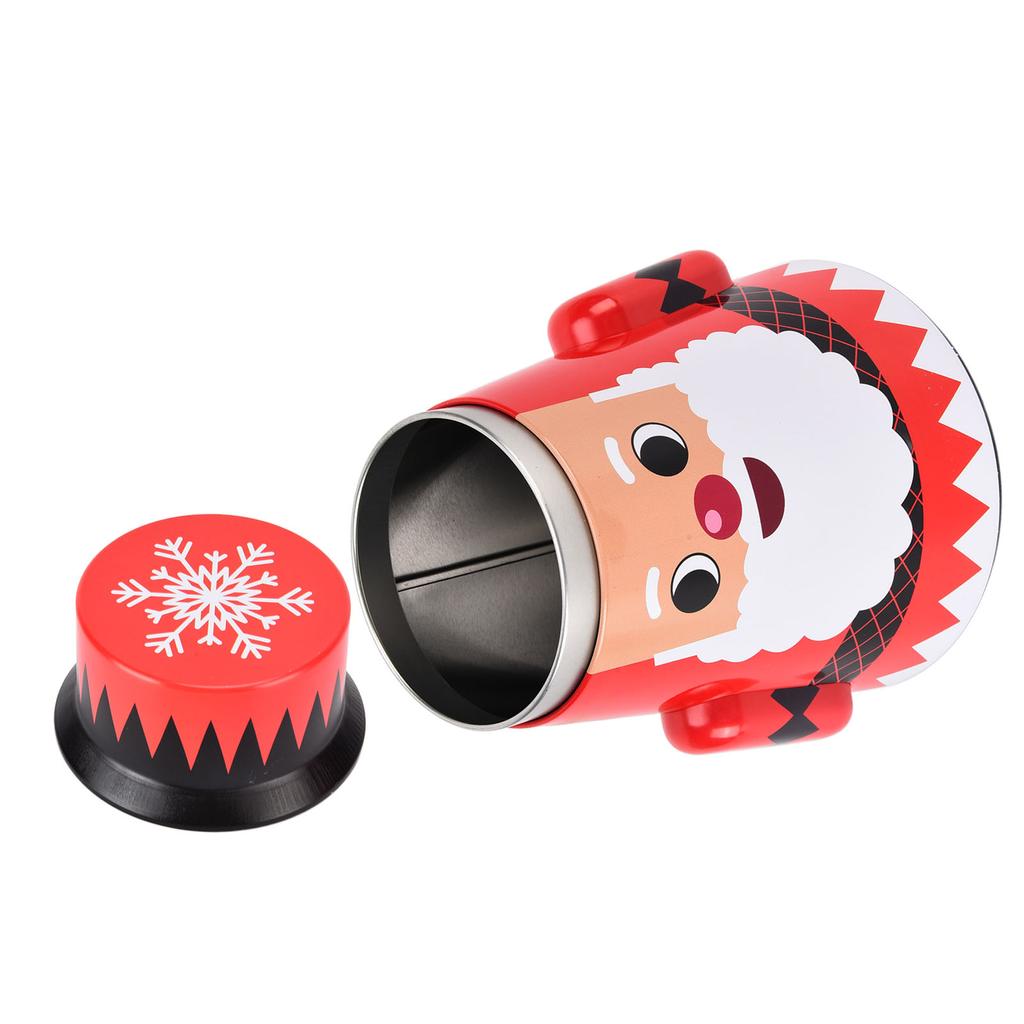 Weihnachts-Süßigkeiten-Eisenbox Stehaufmännchen-Design Weihnachtsmann Schneemann Süßigkeitendosen AufbewahrungsboxWeihnachtsmann