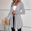 Long Sleeve Cardigan Jacket Mid Length Knit Sweater European American Style for Spring Autumn Winter