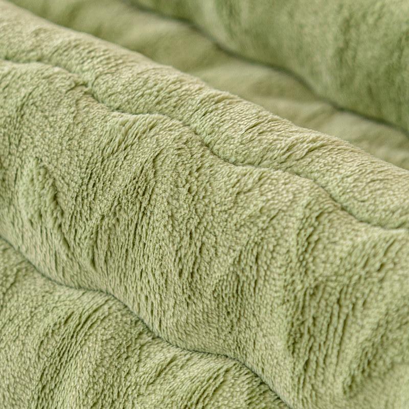 Plain Cover For Sofa And Armchairs Flannel Fleece In Living Rooms 4 Seater Non -Slip Plush Corner Couch Recliner Slipcover Soft