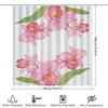 Delicate Floral Shower Curtain Pink Orchid Bathroom Decor for Home Bath Room Waterproof Shower Curtains with Grommets White Back