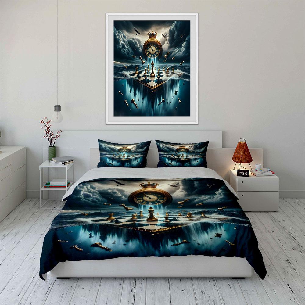 "Timeless Chessboard Fantasy" Bedding sets Duvet covers Pillowcases(1* Duvet Cover 2* Pillowcases without duvet insert)